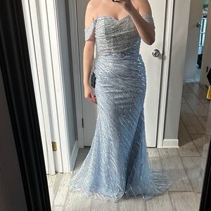 Lucci Lu Dress 1280 Light Blue NWT